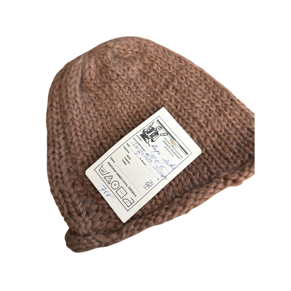 Vintage Domaca Radinost Konjic Wool Beanie Gorpcore Cabin Core Folk Art Nordic